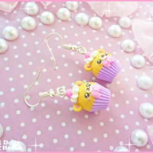 Kawaii Cupcake Bears Earrings (3)