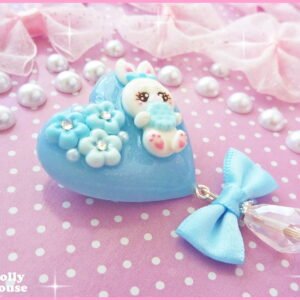 Kawaii Romantic Bunny Brooch by Dolly House (5)