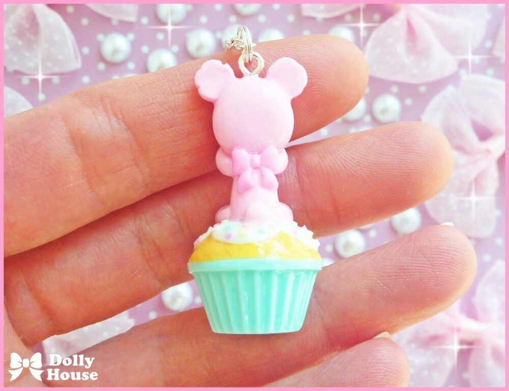 Sweet Cupcake & Bear Necklace by Dolly House