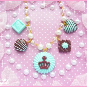 Cute Necklace -Mint & Chocolate - by Dolly House