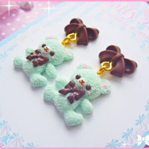 Kawaii Choco&Mint Bears Earrings by Dolly House (2)
