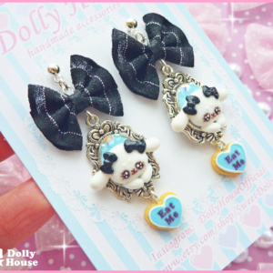 Kawaii Alice in Wonderland Bunny Earrings by Dolly House