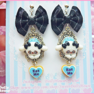 Kawaii Alice in Wonderland Bunny Earrings