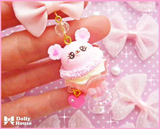 Kawaii Bear Parfait Necklace by Dolly House