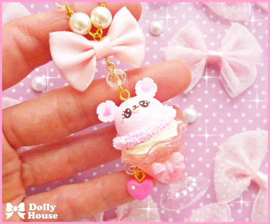 Kawaii Bear Parfait Necklace by Dolly House
