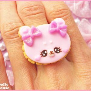 Kawaii Biscuit Bear Ring by Dolly House