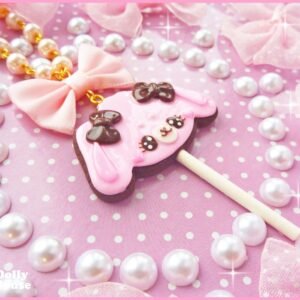 Kawaii Bunny Cookie Pop Necklace 1