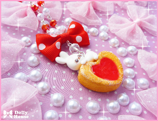 Kawaii Bunny&Pastry Necklace by Dolly House