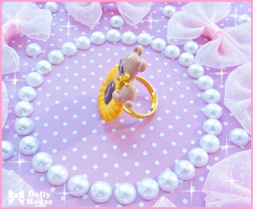 Kawaii Cookie & Bear Ring by Dolly House