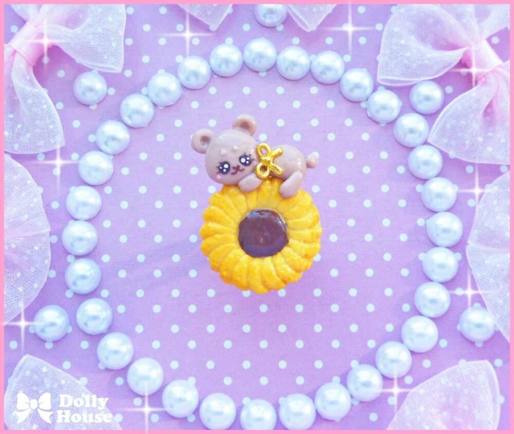 Kawaii Cookie & Bear Ring by Dolly House