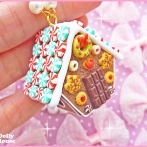 Kawaii Gingerbread House Necklace by Dolly House