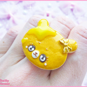 Kawaii Pancake Bear Ring by Dolly House