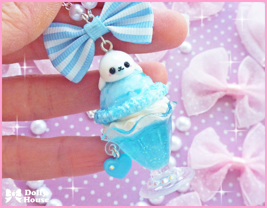 Kawaii Seal Ice-cream Parfait Necklace by Dolly House