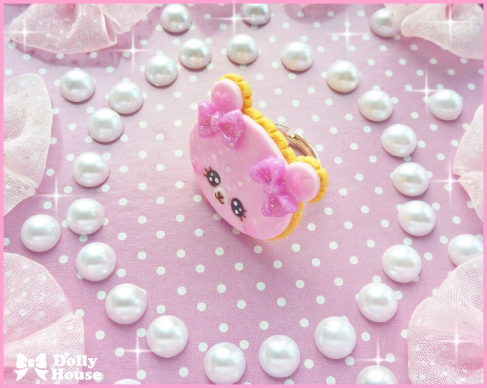 Kawaii Biscuit Bear Ring by Dolly House