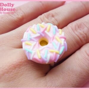 Sweet kawaii Pink Donut Ring by Dolly House
