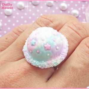 Kawaii Pastel Ice Cream Scoop Ring by Dolly House