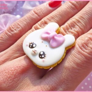 Kawaii Rabbit Sugar Cookie Ring by Dolly House