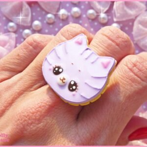 Kawaii Cheshire Cat Sugar Cookie Ring by Dolly House