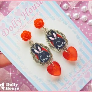 Kawaii Gothic Bunnies Earrings by Dolly House