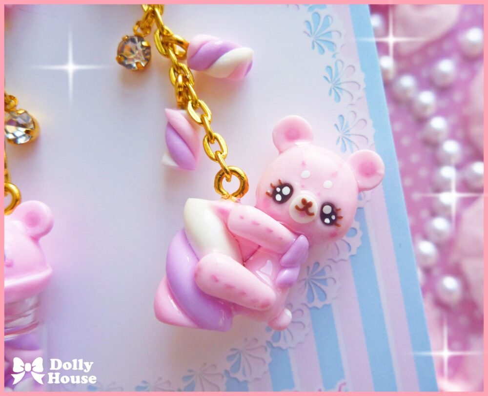 Kawaii Marshmallows & Bears Earrings by Dolly House I