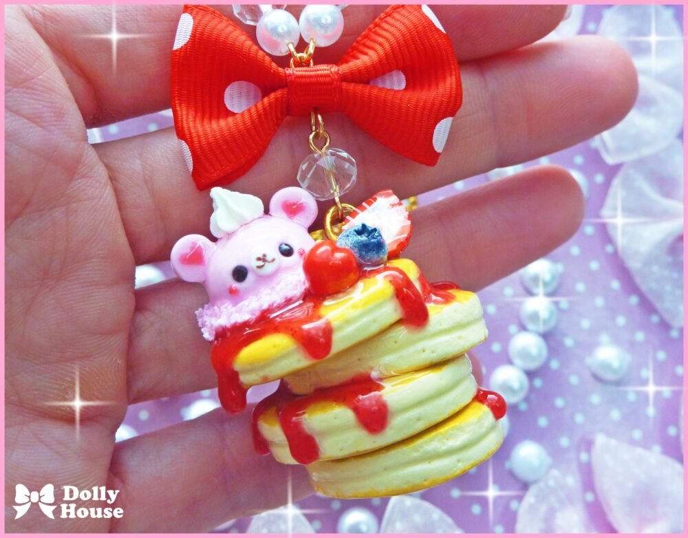Kawaii Pile of Pancakes Necklace by Dolly House