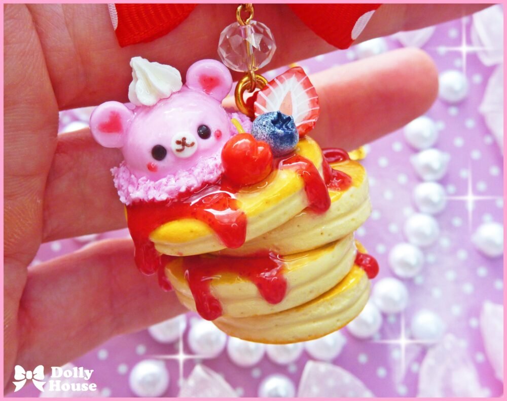 Kawaii Pile of Pancakes Necklace by Dolly House