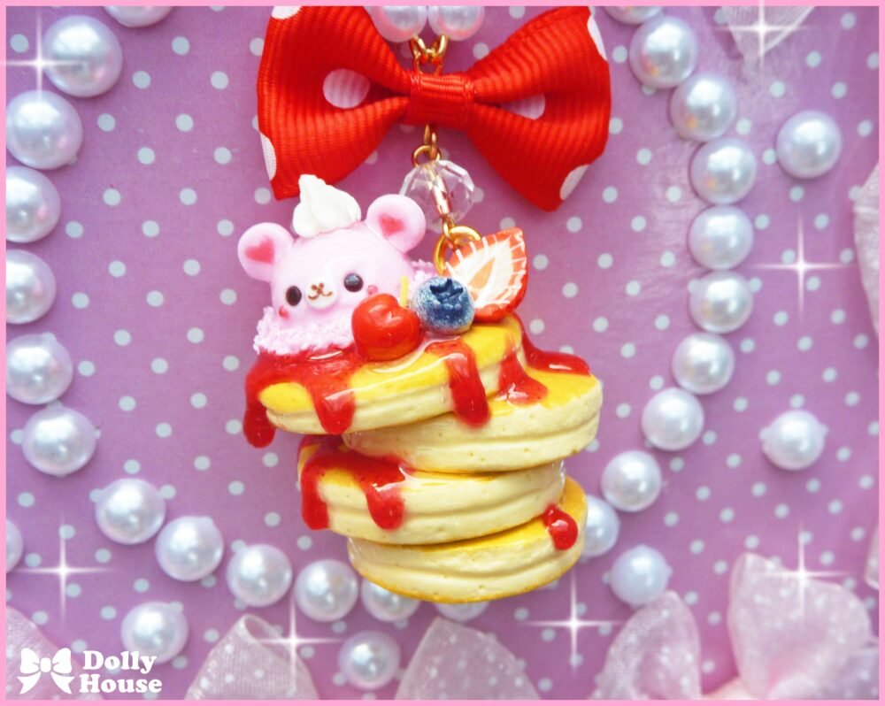Kawaii Pile of Pancakes Necklace by Dolly House
