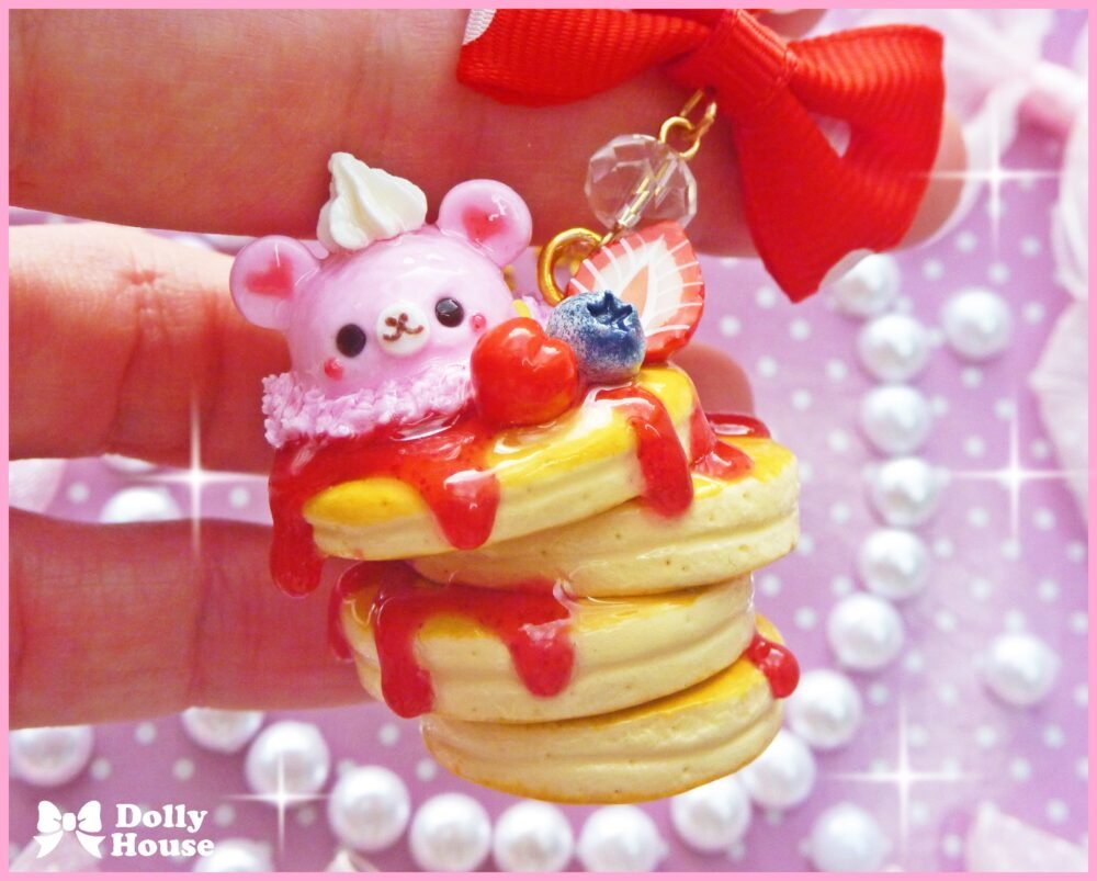 Kawaii Pile of Pancakes Necklace by Dolly House