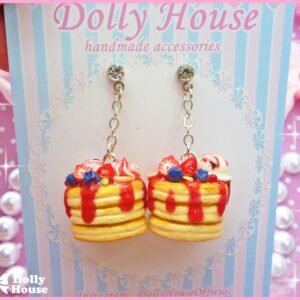 Kawaii Pile of Pancakes Earrings by Dolly House