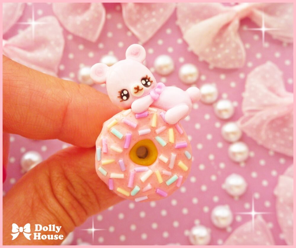 Kawaii Doughnut & Bear Ring by Dolly House
