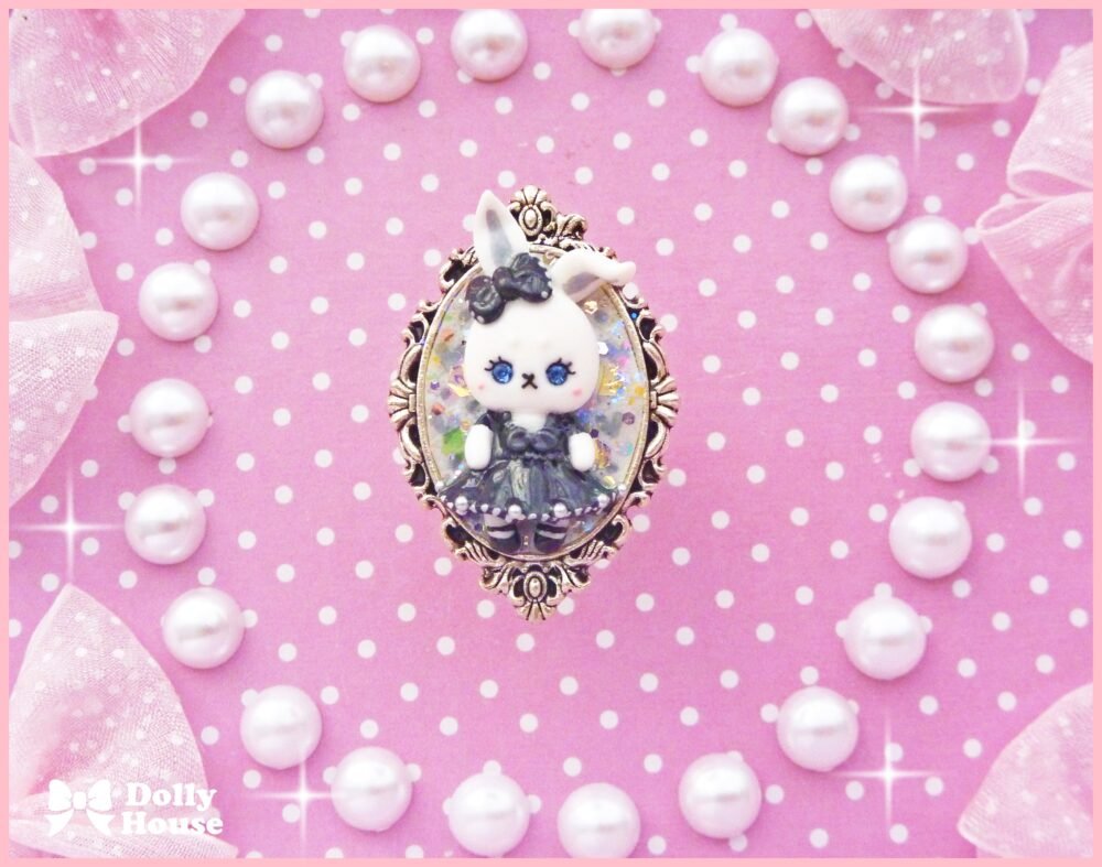 Kawaii  Gothic Lolita Bunny Ring by Dolly House 1