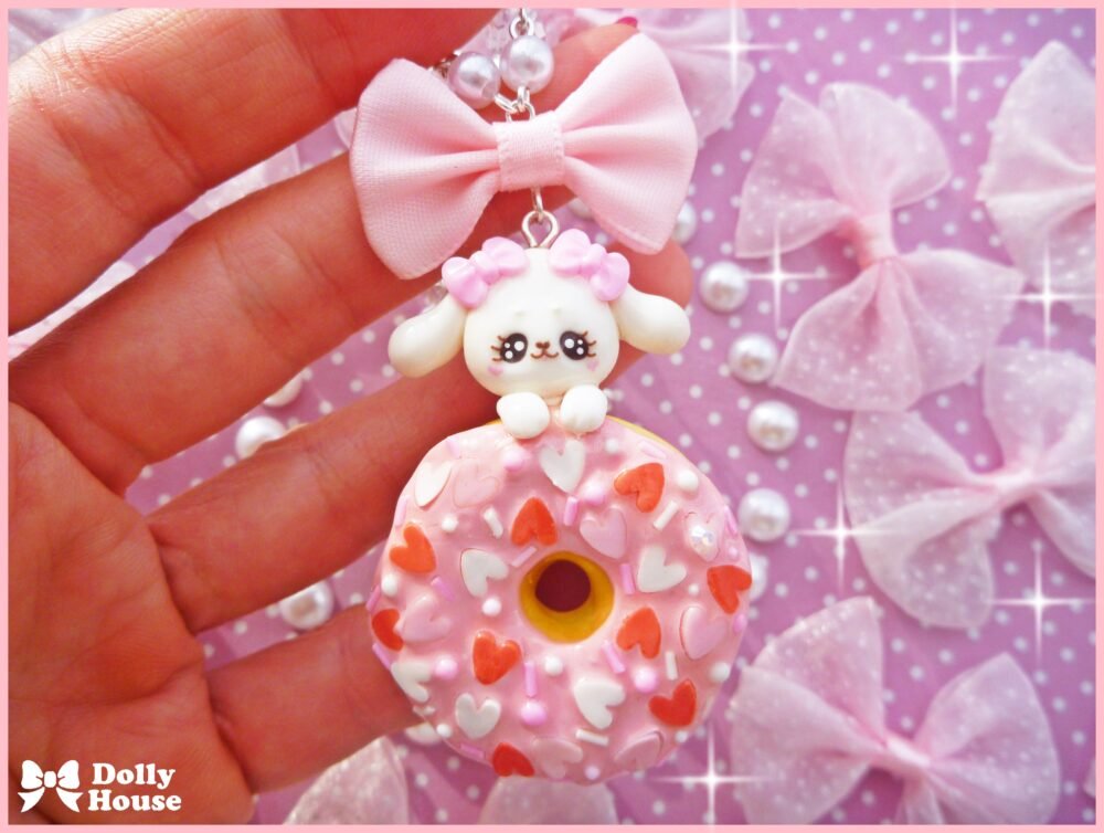 Kawaii Doughnut & Bunny Necklace by Dolly House (Copy)