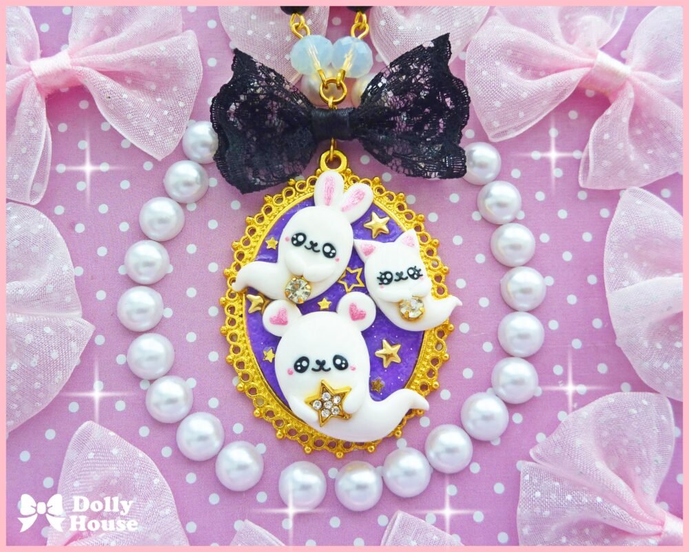 Kawaii Ghosts Necklace by Dolly House