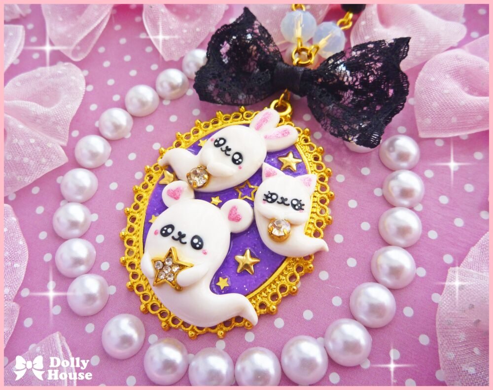 Kawaii Ghosts Necklace by Dolly House