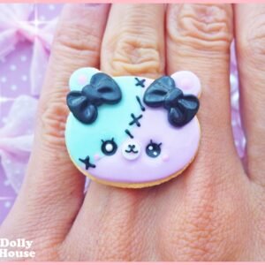 Kawaii Biscuit Zombie Bear Ring by Dolly House