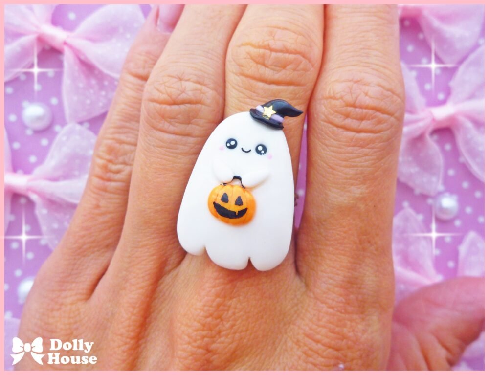 Kawaii Ghost Ring by Dolly House
