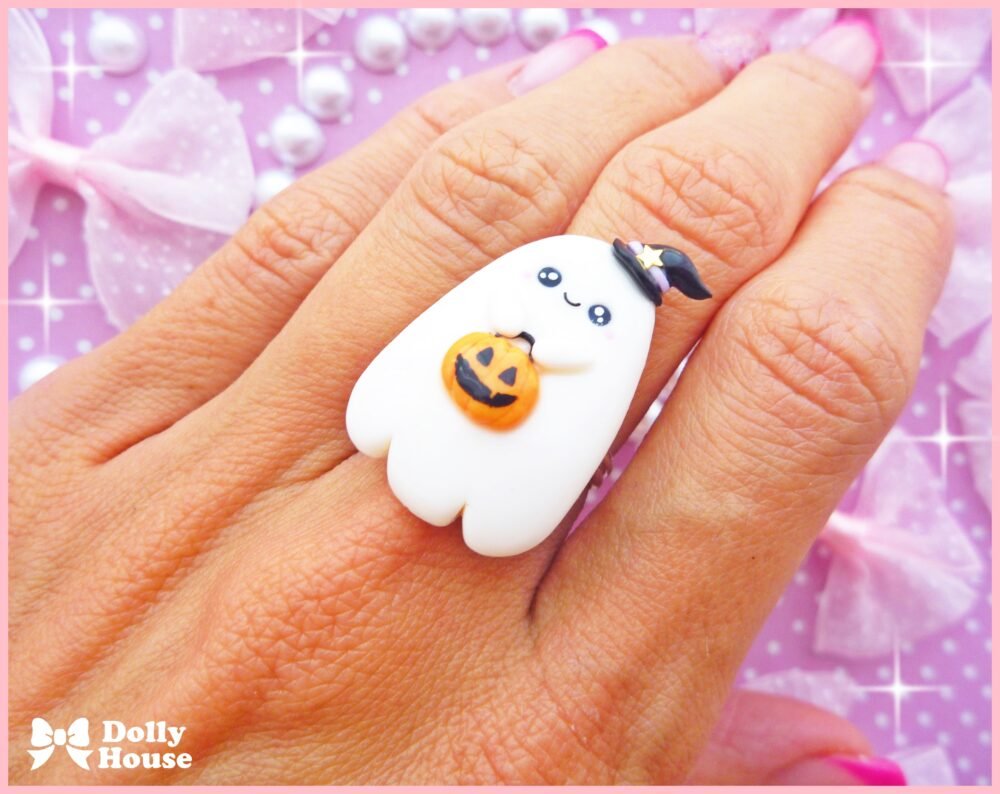 Kawaii Ghost Ring by Dolly House