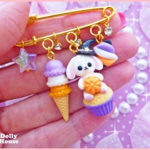 Kawaii Halloween Cupcake Pin Brooch by Dolly House