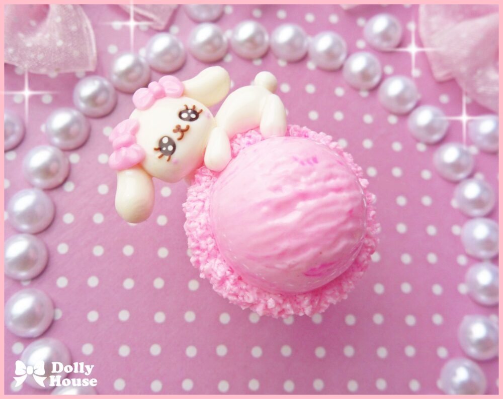 Kawaii Ice-Cream & Bunny Ring by Dolly House