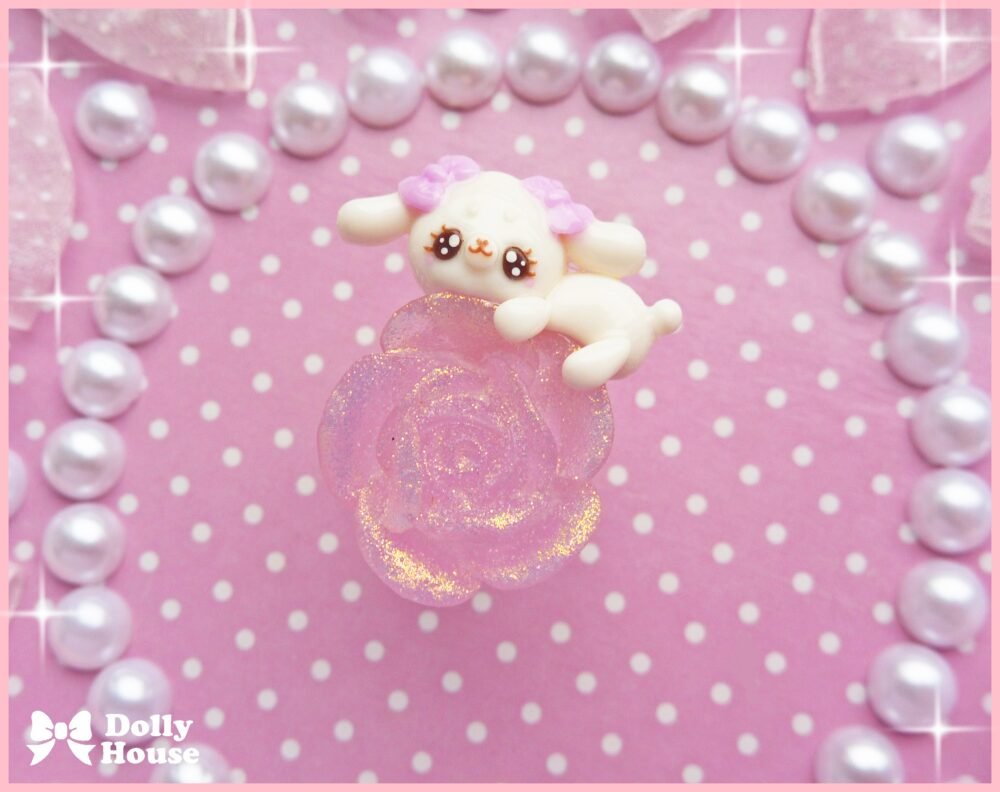 Kawaii Rose & Bunny Ring by Dolly House