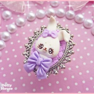 Kawaii Bunny&Ribbon Bows Ring by Dolly House