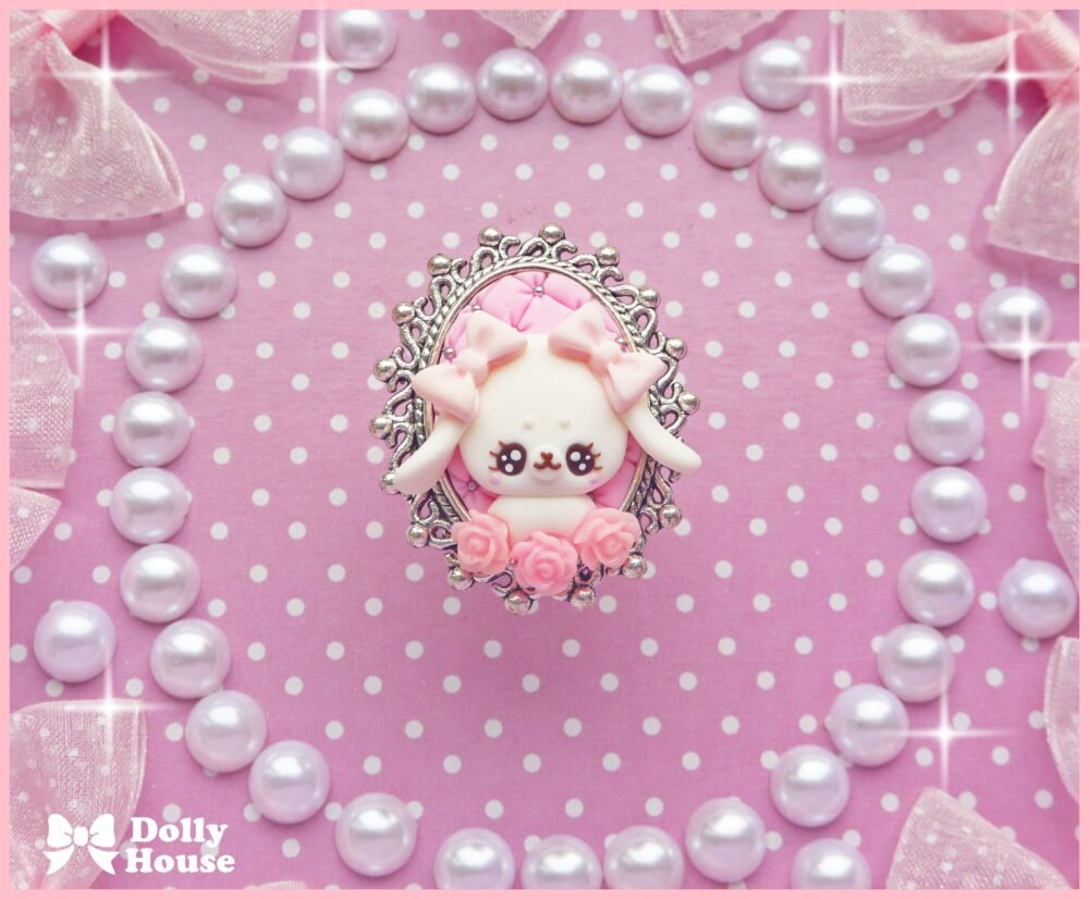 Kawaii  Bunny&Roses Ring by Dolly House I