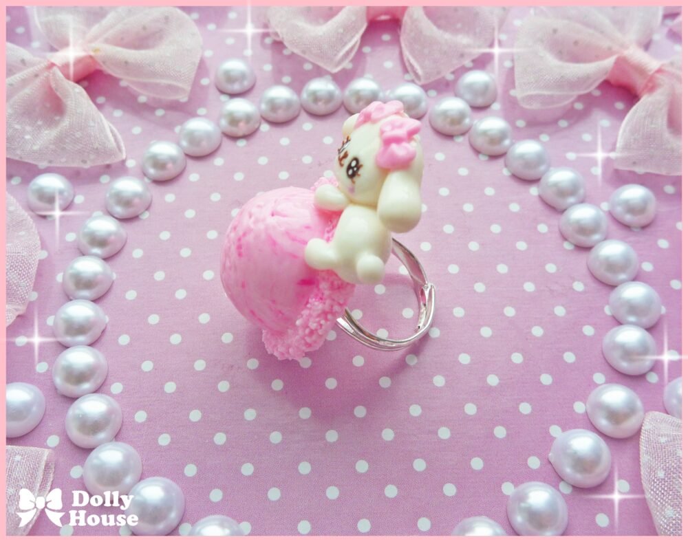 Kawaii Ice-Cream & Bunny Ring by Dolly House