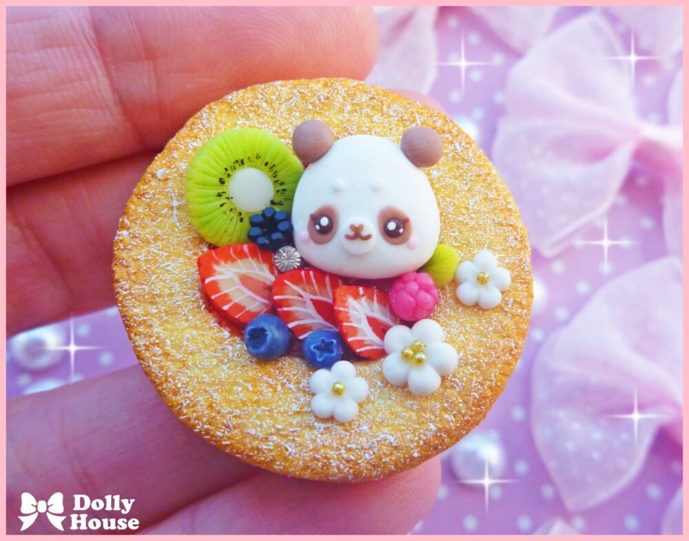 Kawaii Berry Pastry Brooch by Dolly House