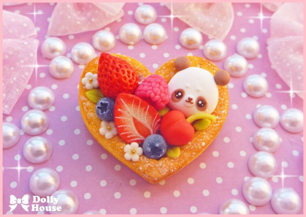Kawaii Berry Pastry Brooch by Dolly House I