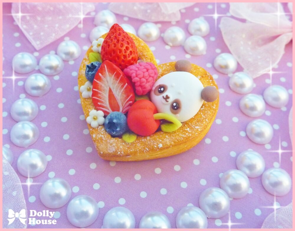 Kawaii Berry Pastry Brooch by Dolly House I