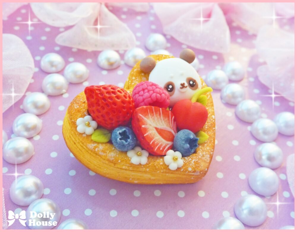 Kawaii Berry Pastry Brooch by Dolly House I