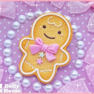 Kawaii Gingerbread Man Brooch by Dolly House