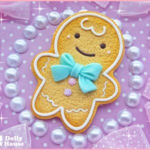 Kawaii Gingerbread Man Brooch by Dolly House I