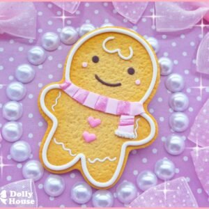 Kawaii Gingerbread Man Brooch by Dolly House II